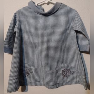 Baby dress 👗 blue gingham 1930-40